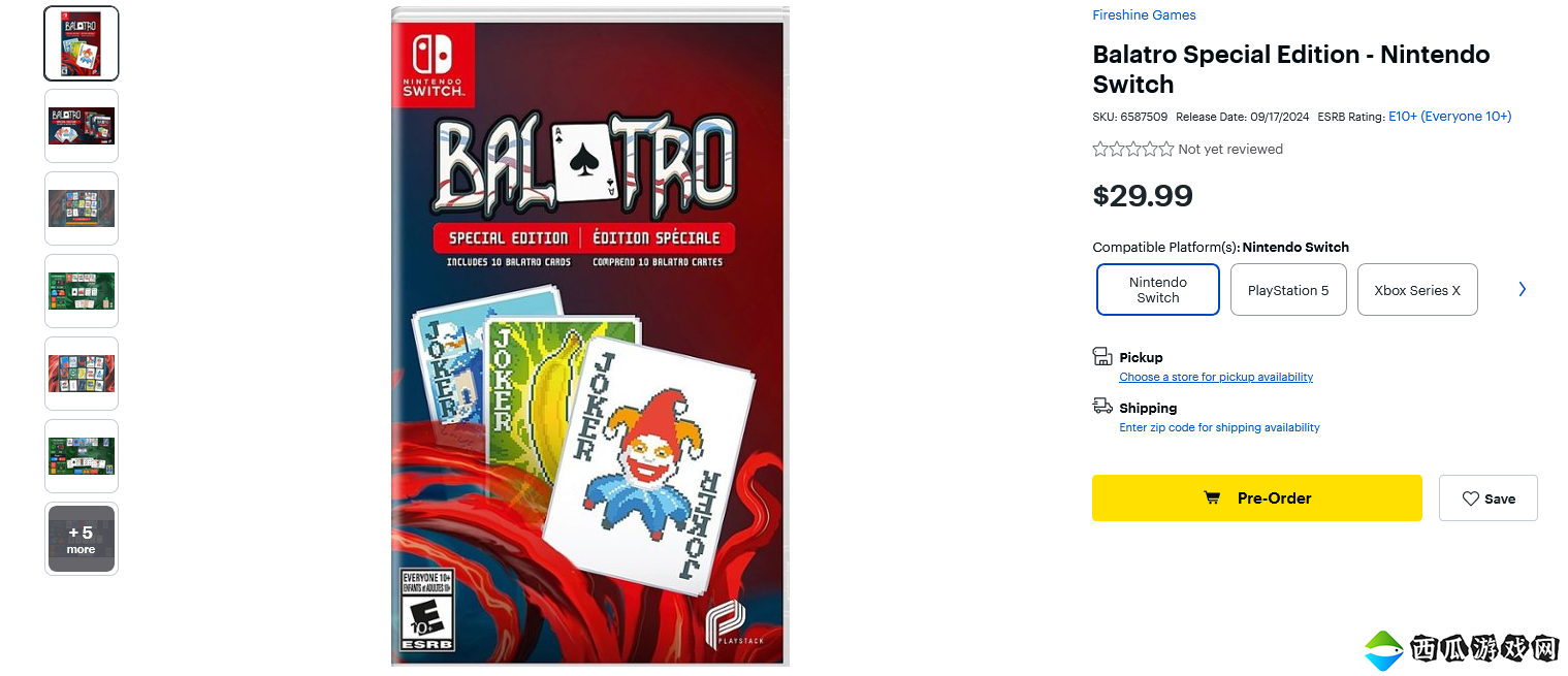 《小丑牌》主机实体版开启预购 包括10张实体卡牌