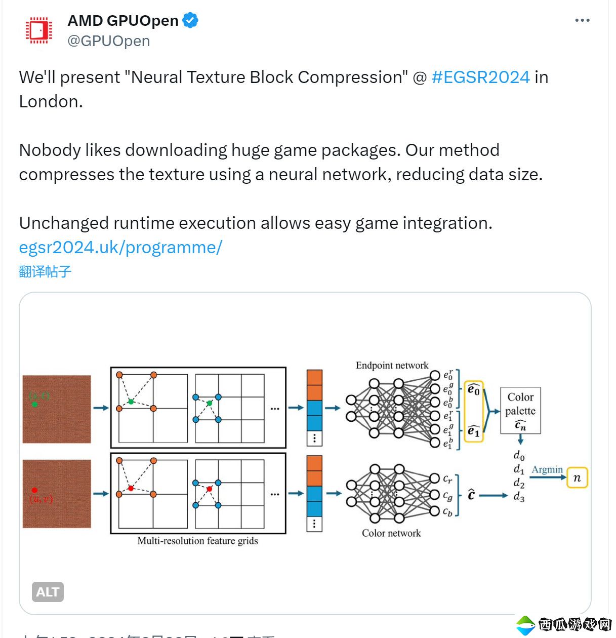 AMD将展示神经纹理块压缩技术 减少游戏体积
