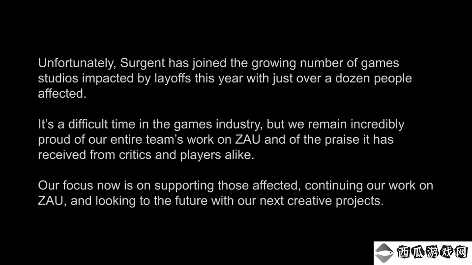 《肯泽拉传说：扎乌》游戏发售不足三个月 开发工作室已受到裁员影响