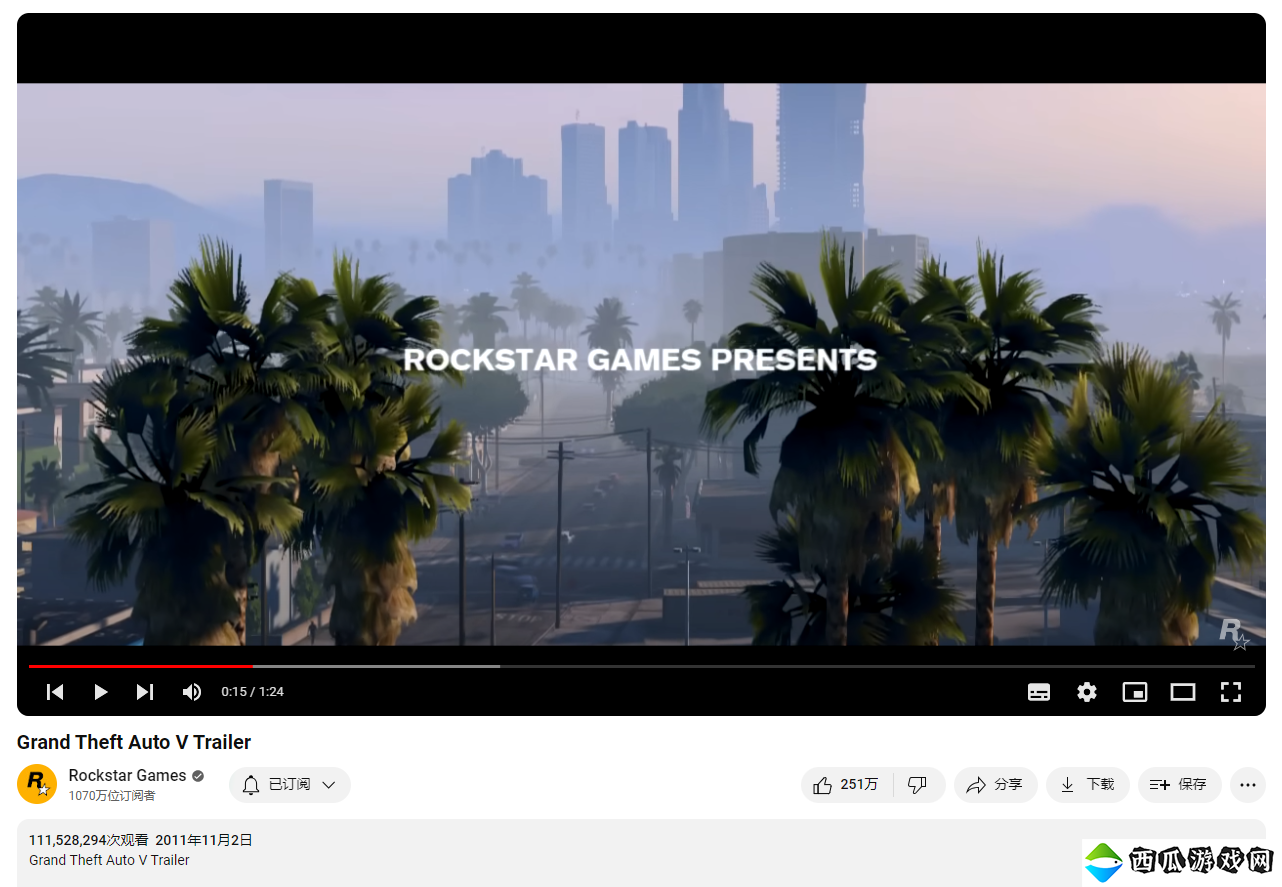 玩家热情不减 《GTA6》首爆预告播放量已超2亿