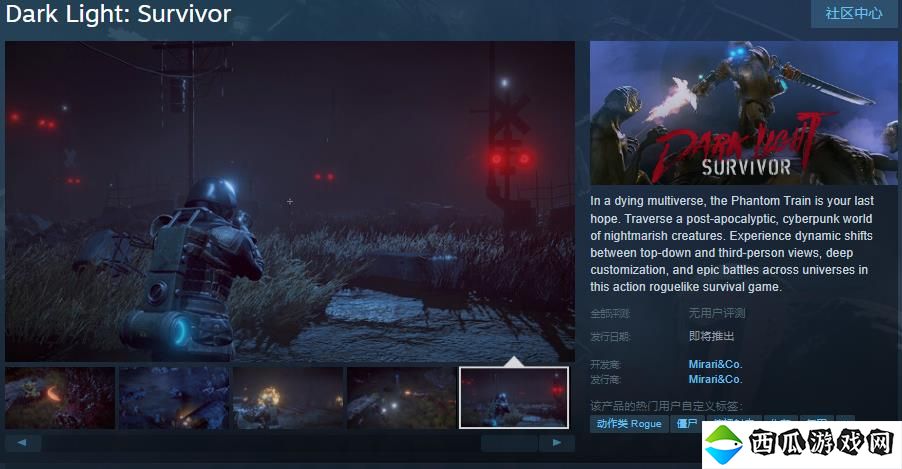 肉鸽游戏《至暗之光：幸存者》Steam页面 发售日待定